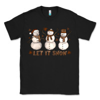 Black Let It Snow Snowmen Classic Tee - LillyAllenDesigns