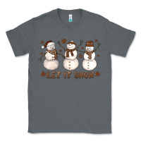 Charcoal Heather Let It Snow Snowmen Classic Tee - LillyAllenDesigns