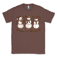 Chestnut Let It Snow Snowmen Classic Tee - LillyAllenDesigns