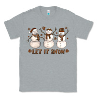 Heather Grey Let It Snow Snowmen Classic Tee - LillyAllenDesigns
