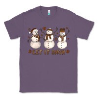 Lavender Let It Snow Snowmen Classic Tee - LillyAllenDesigns