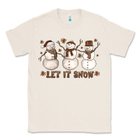 Natural Let It Snow Snowmen Classic Tee - LillyAllenDesigns