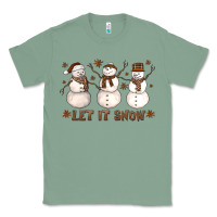 Sage Let It Snow Snowmen Classic Tee - LillyAllenDesigns