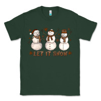 Sports Green Let It Snow Snowmen Classic Tee - LillyAllenDesigns