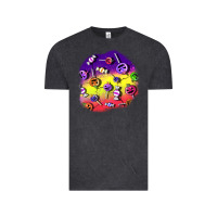 Vintage Black halloween candy  patches Vintage Tee - BundleAndBundleShop