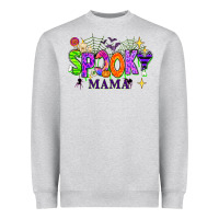 Heather Grey Halloween Spooky Mama Heavyweight Sweatshirt - texasbilliewilder