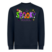 Navy Halloween Spooky Mama Heavyweight Sweatshirt - texasbilliewilder