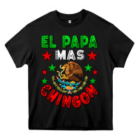 Black El Papa Mas Chingon Mexican Heavy Core Tee - LillyAllenDesigns