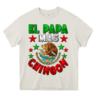 Cream El Papa Mas Chingon Mexican Heavy Core Tee - LillyAllenDesigns