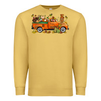 Antique Gold thanksgiving truck with gnome bbs Premium Sweatshirt - BundleAndBundleShop
