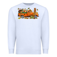 White thanksgiving truck with gnome bbs Premium Sweatshirt - BundleAndBundleShop