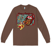 Chestnut Merry Christmas Lips Santa Long Sleeve Tee - Bettercallsaul