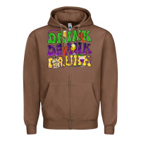 Chestnut Drink drank drunk Mardi Gras Zipper Hoodie - HowdyJamesFarm