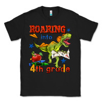 Black roaring into 4th grade Classic Tee - BundleAndBundleShop
