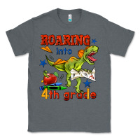 Charcoal Heather roaring into 4th grade Classic Tee - BundleAndBundleShop