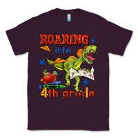 Plum roaring into 4th grade Classic Tee - BundleAndBundleShop