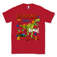 Red roaring into 4th grade Classic Tee - BundleAndBundleShop