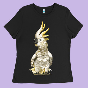 Cockatoo Bird Ladies Tee Designed By Lillyallendesigns