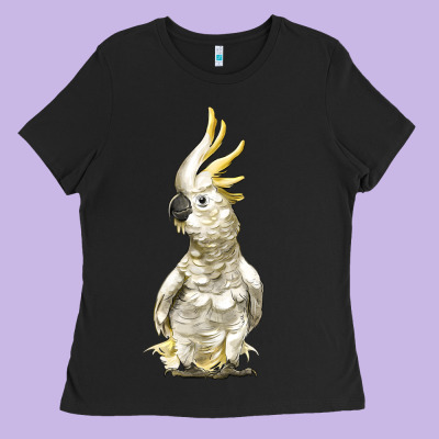 Cockatoo Bird Ladies Tee Designed By Lillyallendesigns