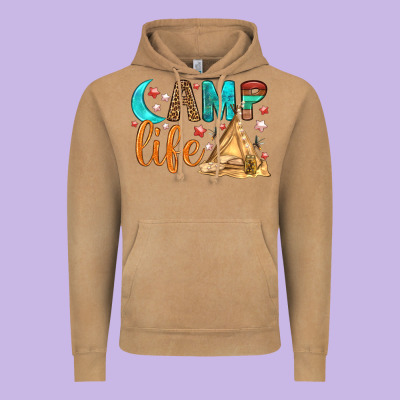 Camp Life Vintage Hoodie Designed By Bundleandbundleshop