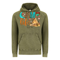 Vintage Olive Camp Life Vintage Hoodie - BundleAndBundleShop