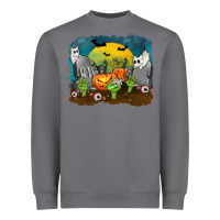 Storm Cemetery with Ghost Cats Heavyweight Sweatshirt - texasbilliewilder