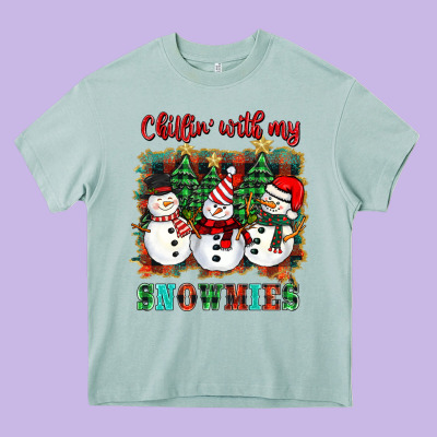 Chillin With My Snowies Heavy Core Tee Designed By Barkaloodesign