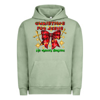 Pigment Oil Green festive christmas message with crosses Urban Hoodie - CowhideDigitalArt