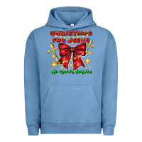 Pigment Pebble Blue festive christmas message with crosses Urban Hoodie - CowhideDigitalArt