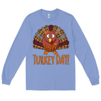 Colony Blue Happy Turkey Day - Thanksgiving Party Long Sleeve Tee - Bettercallsaul