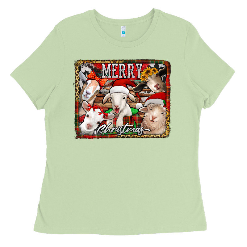 Merry Christmas Goats Ladies Tee by Jasminsmagicworld | Teevron