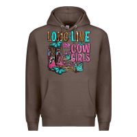 Coffee long live the cowgirls olivia Premium Hoodie - OliviaCreatesArt