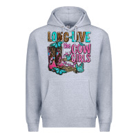 Heather Grey long live the cowgirls olivia Premium Hoodie - OliviaCreatesArt