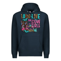 Navy long live the cowgirls olivia Premium Hoodie - OliviaCreatesArt