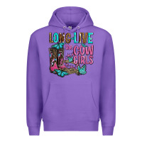 Purple long live the cowgirls olivia Premium Hoodie - OliviaCreatesArt