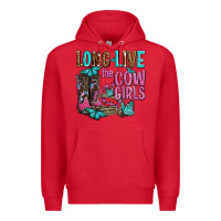 Red long live the cowgirls olivia Premium Hoodie - OliviaCreatesArt