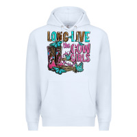 White long live the cowgirls olivia Premium Hoodie - OliviaCreatesArt