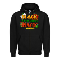 Black Black Teacher magic Zipper Hoodie - HowdyJamesFarm