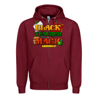 Burgundy Black Teacher magic Zipper Hoodie - HowdyJamesFarm