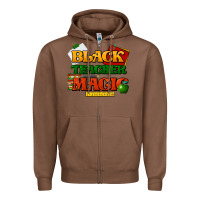 Chestnut Black Teacher magic Zipper Hoodie - HowdyJamesFarm