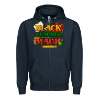 Navy Black Teacher magic Zipper Hoodie - HowdyJamesFarm