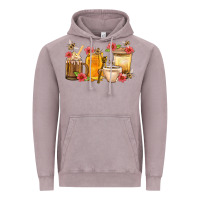 Vintage Zinc Honey And Bee With Flower Coffee Cup Vintage Hoodie - BundleAndBundleShop