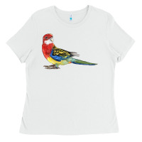White Rosella Bird Ladies Tee - LillyAllenDesigns