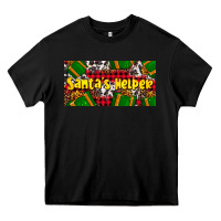 Black santa's helper with gifts Heavy Core Tee - AdoDesignShop