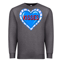 Charcoal Heather valentine's day hearts Premium Sweatshirt - FaDigitalArtStudio