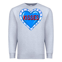 Heather Grey valentine's day hearts Premium Sweatshirt - FaDigitalArtStudio