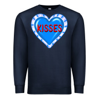 Navy valentine's day hearts Premium Sweatshirt - FaDigitalArtStudio