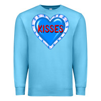 Ocean Blue valentine's day hearts Premium Sweatshirt - FaDigitalArtStudio