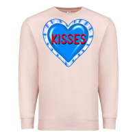 Pale Pink valentine's day hearts Premium Sweatshirt - FaDigitalArtStudio