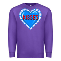 Purple valentine's day hearts Premium Sweatshirt - FaDigitalArtStudio